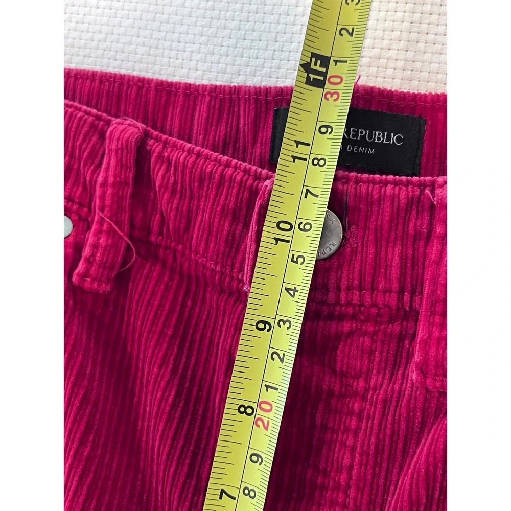 Banana Republic Mens Red Corduroy High Rise Straight‎ Pants Size 30x30 (tag 27L)
